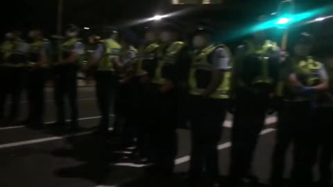 Video from early morning at the Parliament Ground occupation 5:13AM Feb 21 2022. MUCH happened