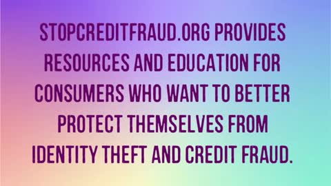 StopCreditFraud.org Resources