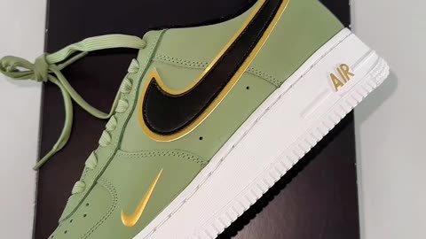 Nike Air Force 1 Low ‘07 Double Swoosh Olive Gold