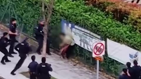 Discretion: Violent Conduct Woman with knife tasered by police outside St Hilda's Sec Sch