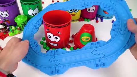 Best toy learning videos for todders and kids learn colors with surprise crayons