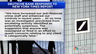 MSNBC interviews NYT reporter about Deutsche Bank