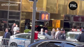 Trump arrives Trump Tower, 5th Ave NYC