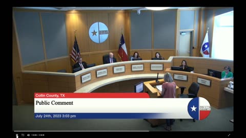 Concerned Collin County Citizens @ Commissioners Meeting 7/24/2023 - Shannon
