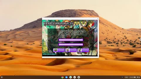 How to install RPG Maker MV on a Chromebook