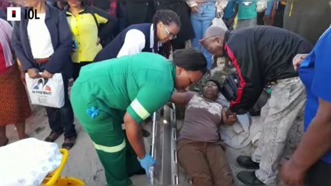 WATCH: Passengers injured as public busses come under attack during a 2 day taxi strike
