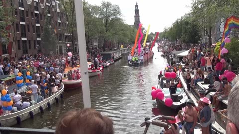 Amsterdam Nederland's Gay LGBTQIA+Pride 2017 Canal Pride Europe. Part 2