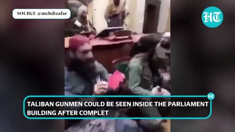 Watch: Taliban terrorists inside India-built Parliament in Afghanistan's Kabul