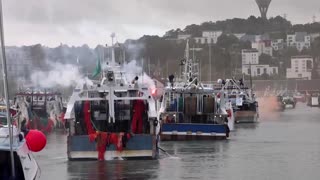Fishermen protest French offshore windfarms