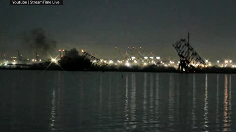 Moment bridge collapses in Baltimore after cargo ship collision