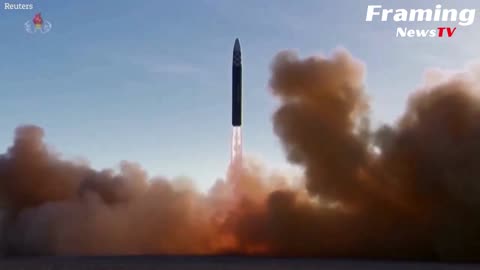 Korea Utara meluncurkan rudal balistik terbesarnya dalam rekaman yang baru dirilis