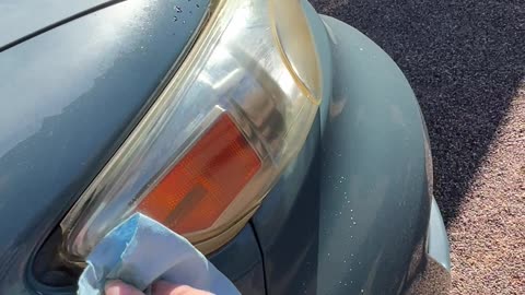 Cleaning headlights with Simple green