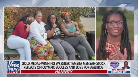 Patriot Olympian Tamyra Mensah shows her love for AMERICA