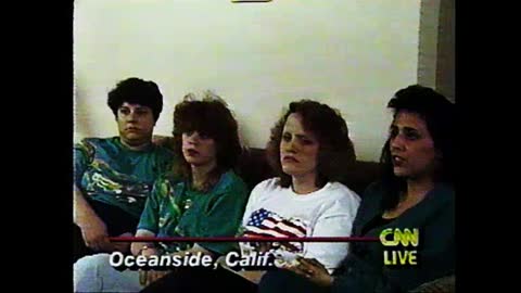 Vintage CNN - Iraq War Day 1 - Marine Wives in Oceanside, Calif - Pt 13of15 - Jan 16-1991