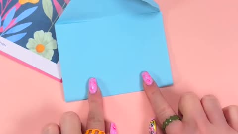 EASY PAPER ENVELOPE WITH LEAF - Origami Crafts - Paper Crafts #shorts #youtubeshorts