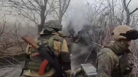 The crew of the Msta-B howitzer destroyed a Ukrainian mortar