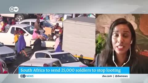 South Africa 25,000 soldiers to stop looting