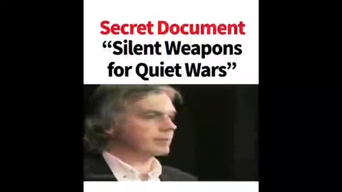 Secret Document "Silent Weapons for Quiet Wars" A remarkable speech. Listen and SHARE