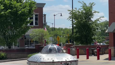 UFO Car Spotted at Gas Station