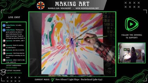 Live Painting - Making Art 2-1-24 - Painting on Rumble