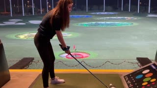 Girlfriend's Golf Swing Goes Wrong