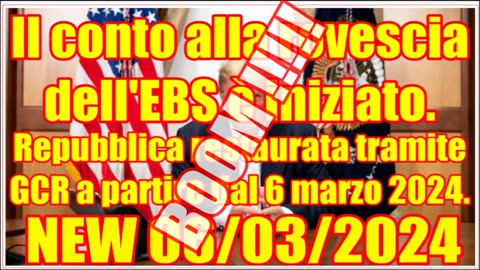 Repubblica restaurata tramite GCR a partire dal 6 marzo 2024. Il conto alla rovescia dell'EBS è iniziato.