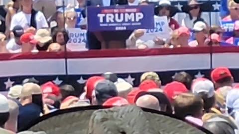 VA approval "is in the 40s" Former President Donald Trump at Pickens, SC rally (7/1/2023)
