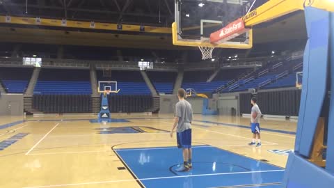 Amazing basketball trick shot by Bryce Alford