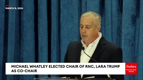 BREAKING NEWS- Michael Whatley Elected Chair Of RNC, Lara Trump As Co-chair