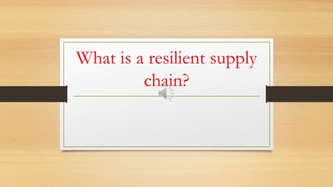 What is a Resilient Supply Chain#shorts