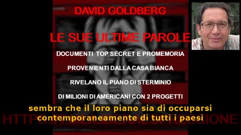 David Goldberg e il progetto di sterminio di massa