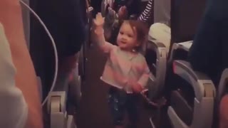 The flight time shifted and this angel is giving high five for everybody.