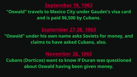 Oswald & Money In Mexico City - jfk assassination conspiracy