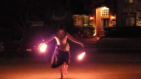 Kali spinning fire poi