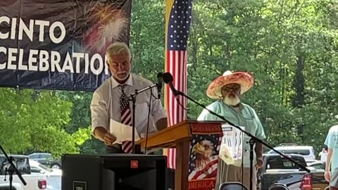 Dr. John Witcher Speaks at Jacinto Historic Courthouse Political Speaking