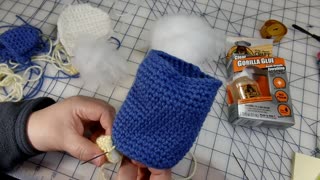 Penguin Beverage Can Cozy Crochet Pattern Assembly
