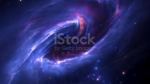 Flying away from the nebula stock video
