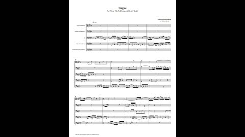 J.S. Bach - Well-Tempered Clavier: Part 1 - Fugue 17 (Trombone Quintet)