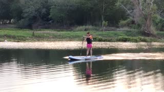 Her First Time on a Paddle Board