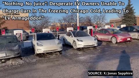 Desperate EV Owners Unable To Charge Cars In The Freezing Chicago Cold, Leading To “EV Armageddon”