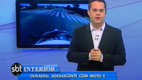 Policeman filming motorcycle chase in São José do Rio Preto