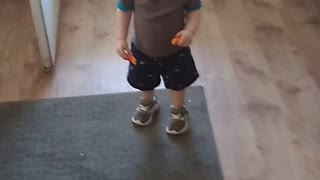 Dancing grandson