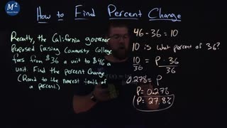 How to Find Percent Change | Word Problem | Minute Math