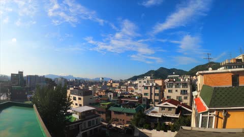 It's a clear day for 4K video. Gwangjin-gu, Seoul