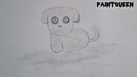 How to draw puppy in easy way |Cute puppy drawing |Puppy drawing step by step