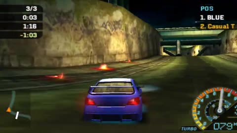 NFS Underground Rivals - Novice Lap Knockout Event 4 Final Race Silver Difficulty(PPSSP HD)