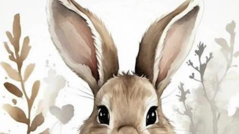 AI Creates Stunning Ink Wash Painting of Adorable Woodland Bunny 🐰 #AIart #InkWash