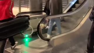 The Fastest Way Down an Up Escalator