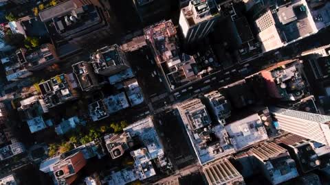 4K Drone Video Midtown Manhattan