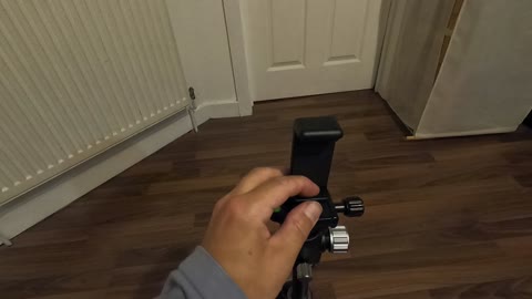 Phone mount on a new tripod